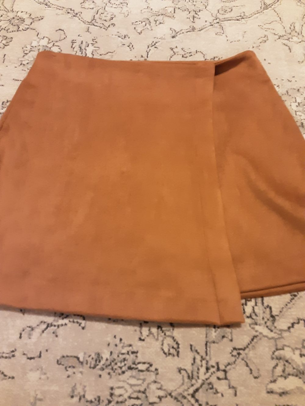 Women's Wrap Mini Skirt in Rust - Picture 2 of 4
